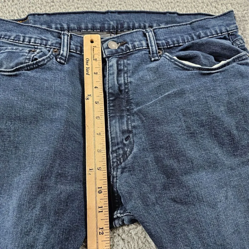 Levis 514 Jeans Mens 36x30 Blue Denim Stretch Regular Straight Work Skate Grunge